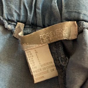 Thin denim jogger pants